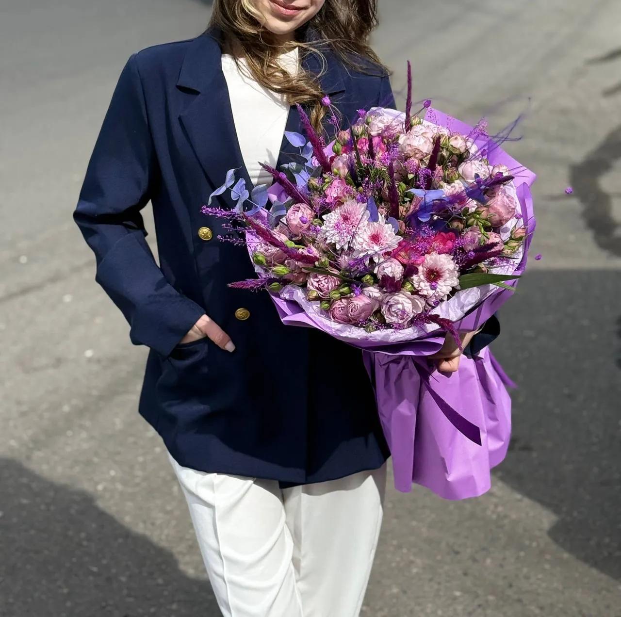 Purple elegant bouquet | ծաղիկներ, ծաղկեպսակներ, բույսեր Երևան